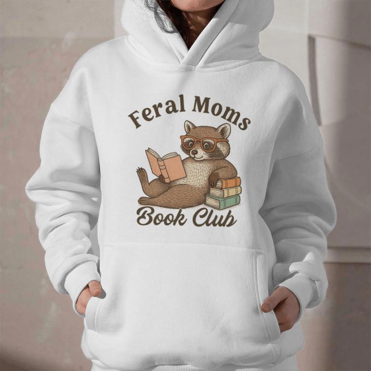 Bookish Feral Moms Book Club Raccoon Mother's Day Bookworm Graphic Youth Hoodie
