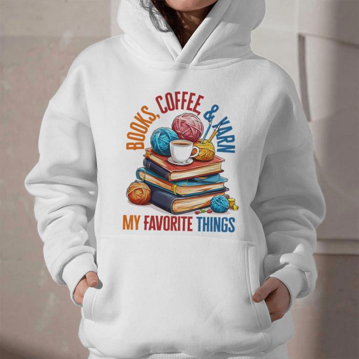 Books Coffee & Yarn Lover My Favorite Things Graphic Youth Hoodie