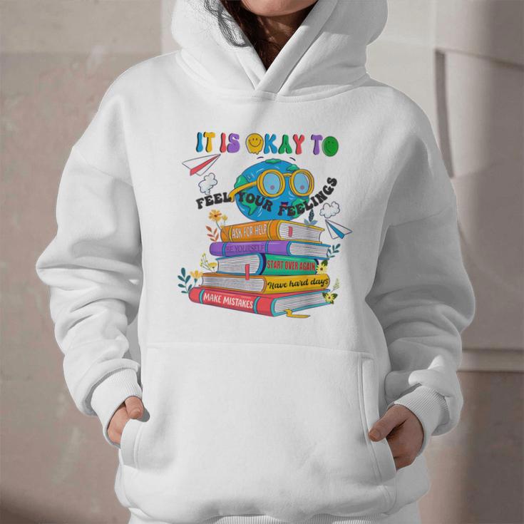 Books It's Okay To Be Kind Yellow Mental Health Day Kids Graphic Youth Hoodie Books It's Okay To Be Kind Yellow Mental Health Day Kids Graphic Youth Hoodie