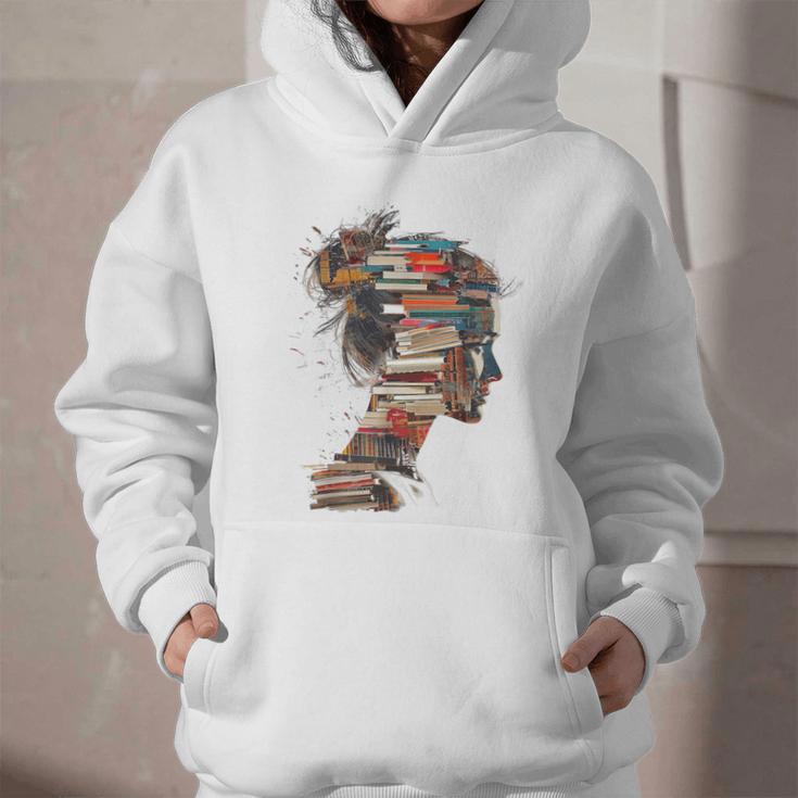 Books Lover Women Art Colorful Drawing Graphic Books Graphic Youth Hoodie