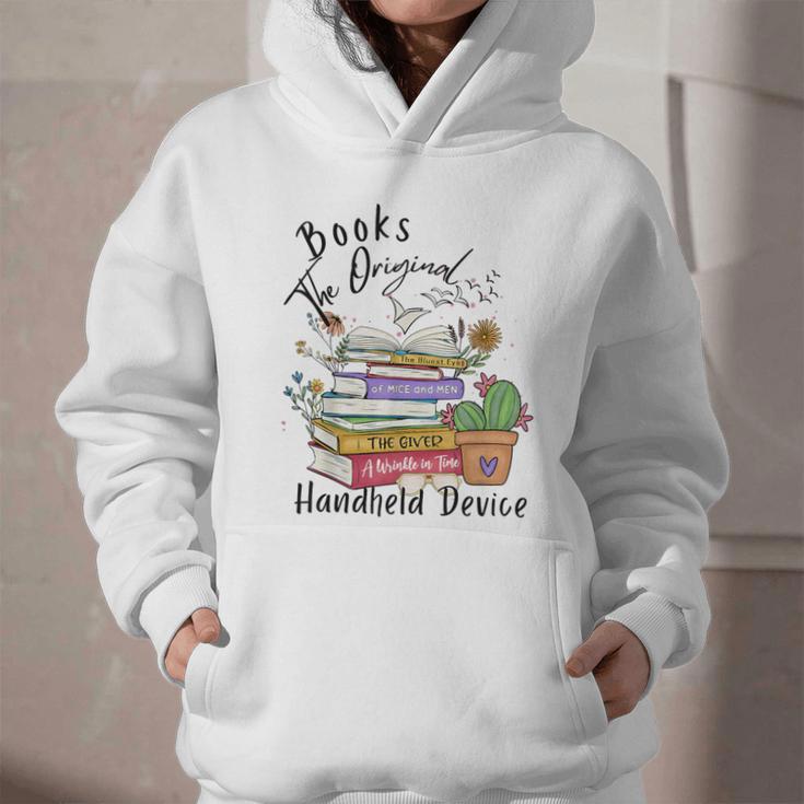 Books Original Handheld Device Reader Literacy Book Lover Graphic Youth Hoodie