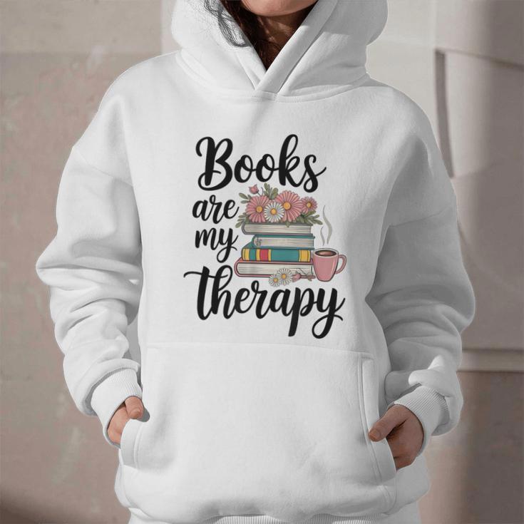 Books Are My Therapy Coffee Books Flowers Bookish Book Lover Graphic Youth Hoodie Books Are My Therapy Coffee Books Flowers Bookish Book Lover Graphic Youth Hoodie