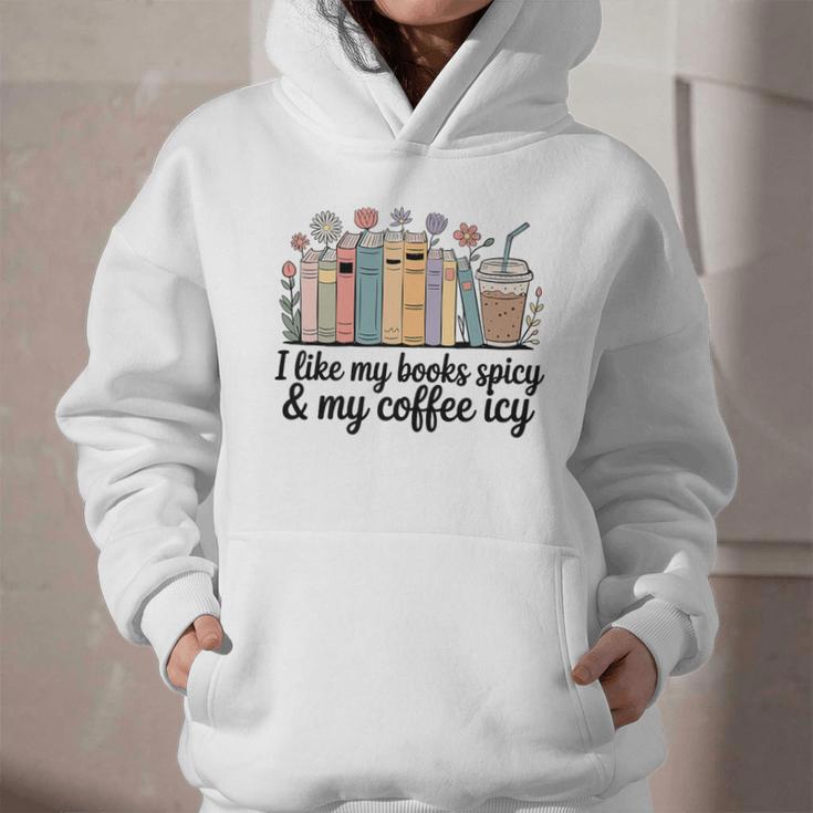 I Like My Books Spicy & My Coffee Icy Lover Bookworm Premium Graphic Youth Hoodie I Like My Books Spicy & My Coffee Icy Lover Bookworm Premium Graphic Youth Hoodie