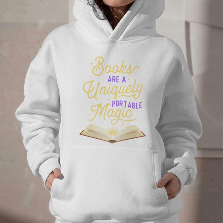 Books Are A Uniquely Portable Magic Reading Bookworm Graphic Youth Hoodie