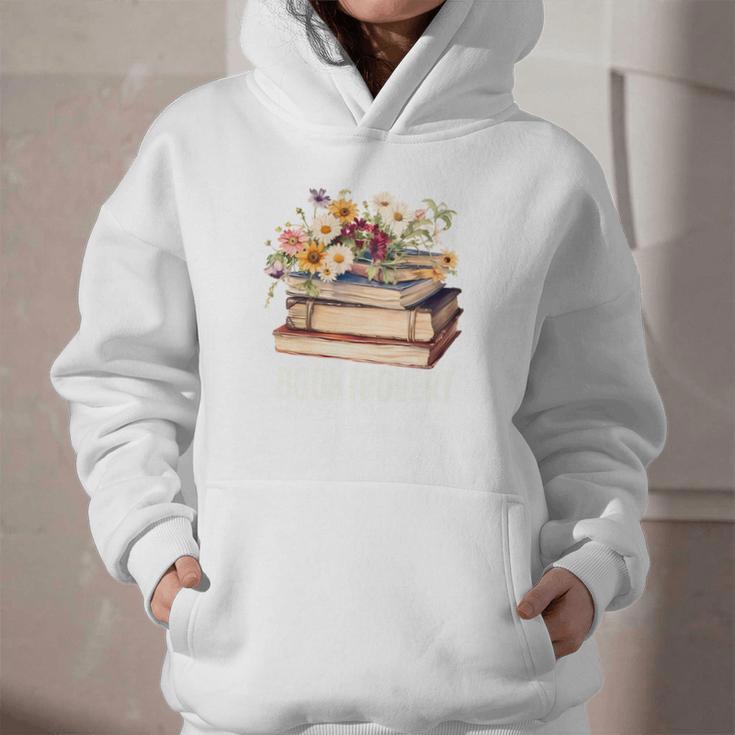 Booktrovert Vintage Wildflowers Books For Book Lovers Graphic Youth Hoodie