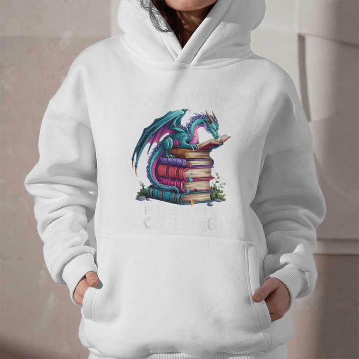 Bookworm Please I'm A Book Dragon Blue Dragon Graphic Youth Hoodie