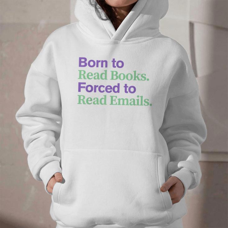 Born To Read Books Forced To Read Emails Apparel Graphic Youth Hoodie