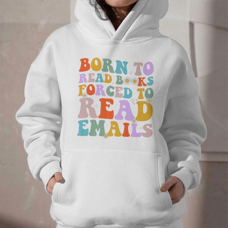Born To Read Books Forced To Read Emails Reader Librarian Premium Graphic Youth Hoodie