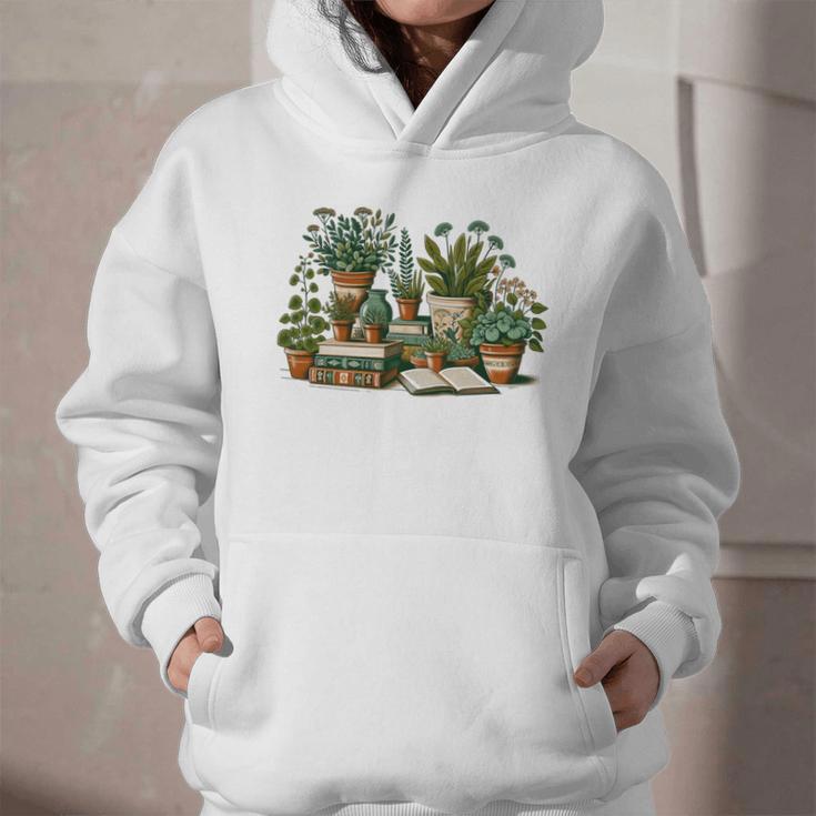 Botanical Garden Plants With Books Graphic Youth Hoodie