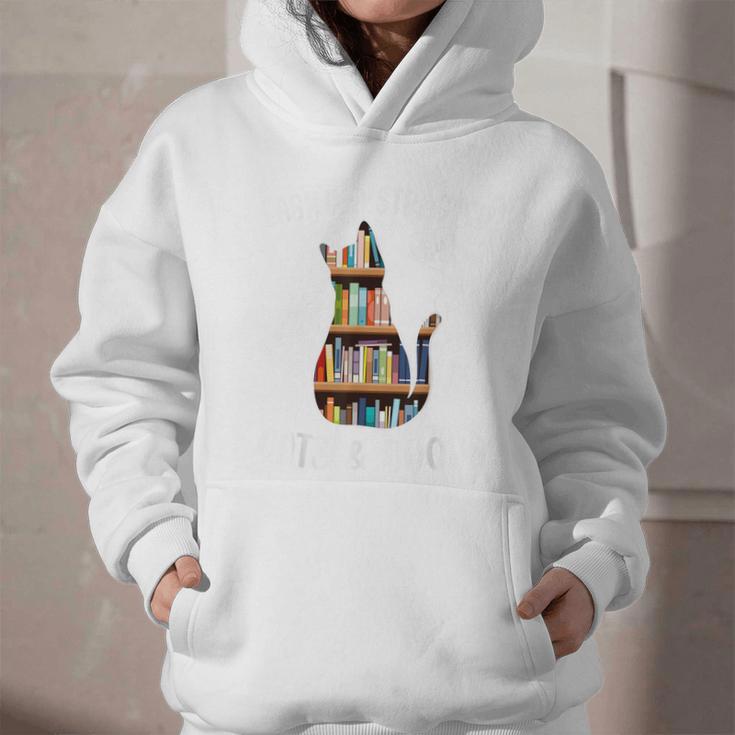 Cat Lover Tee Women Book Lover Reading Librarian Read Graphic Youth Hoodie