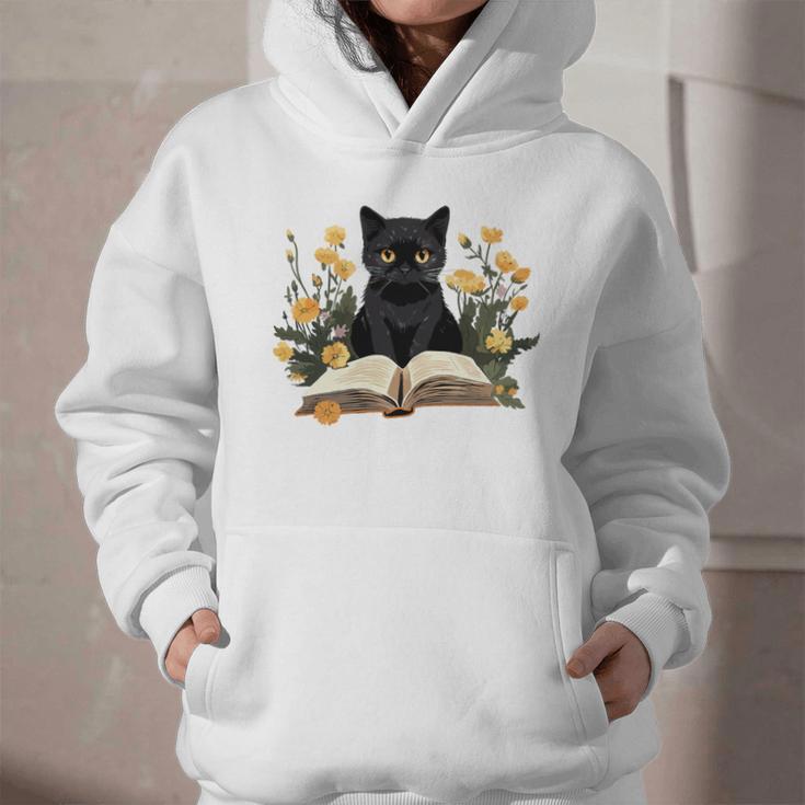 Cat Shirts For Women Book Lover Shirt Cute Cat And Book Premium Tri-Blend Graphic Youth Hoodie