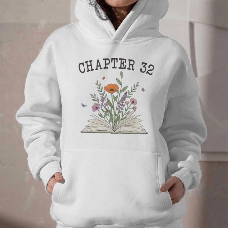 Chapter 32- Book Lovers & Readers 32nd Birthday Wildflowers Premium Tri-Blend Graphic Youth Hoodie