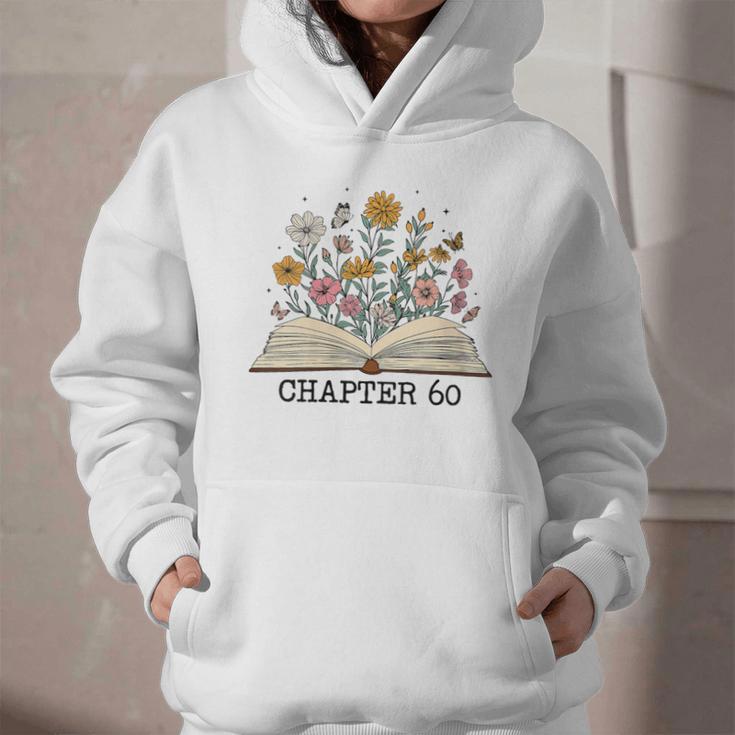 Chapter 60 60th Birthday Floral Open Book With Flowers Graphic Youth Hoodie Chapter 60 60th Birthday Floral Open Book With Flowers Graphic Youth Hoodie