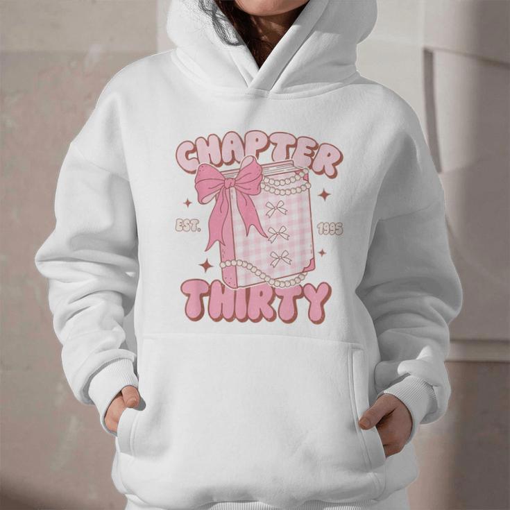 Chapter Thirty Est 1995 Cute 30th Birthday Book Bow Coquette Graphic Youth Hoodie