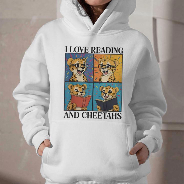 Cheetah Love Reading And Cheetahs Kids Bookworm Graphic Youth Hoodie