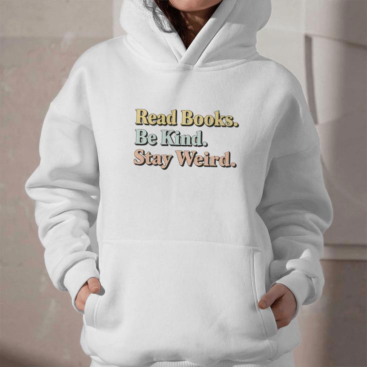 Classic Read Books Be Kind Stay Weird Positive Reader Premium Tri-Blend Graphic Youth Hoodie