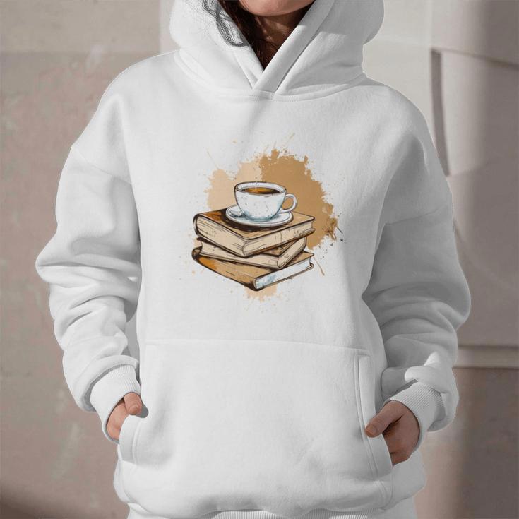 Coffee And Books Adult Books Lover Reading Graphic Youth Hoodie
