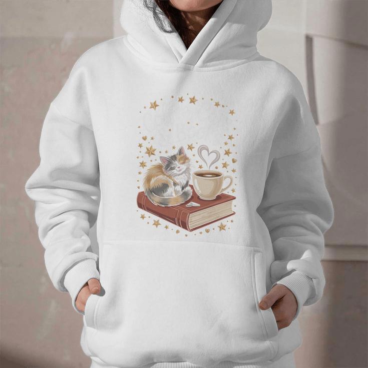 Coffee Cats & Books Cute Cat Book Lover Reading Graphic Youth Hoodie Coffee Cats & Books Cute Cat Book Lover Reading Graphic Youth Hoodie