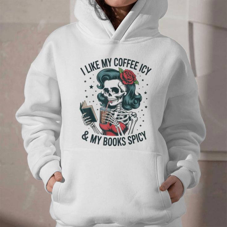 I Like My Coffee ICY & My Books Spicy For Book Lovers Graphic Youth Hoodie I Like My Coffee ICY & My Books Spicy For Book Lovers Graphic Youth Hoodie