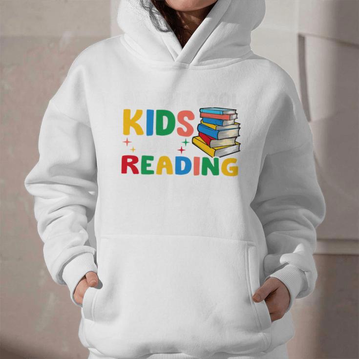 All The-Cool Kids Are Reading Teacher Book Lover Librarian Premium Graphic Youth Hoodie