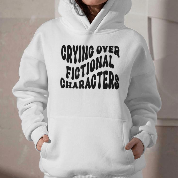 Crying Over Fictional Characters Book Lovers Graphic Youth Hoodie