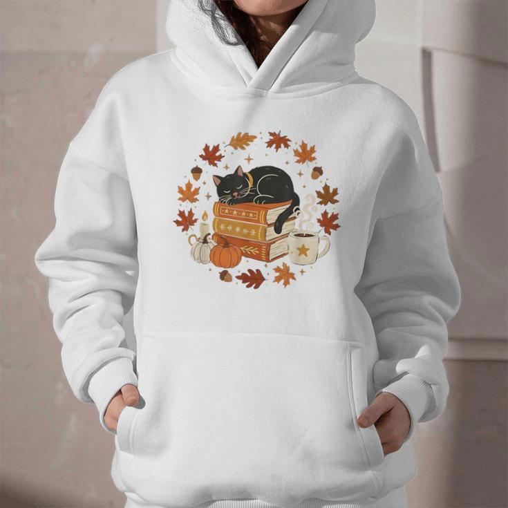 Cute Cat Fall In Love With Reading Book Cat Lover Librarian Graphic Youth Hoodie