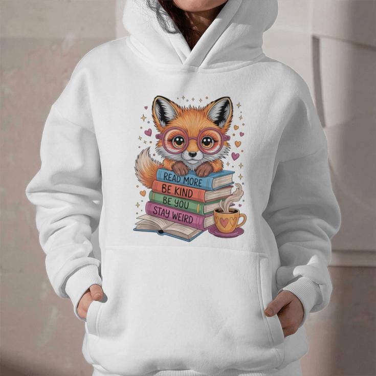 Cute Fox Read More Be Kind Stay Weird Reader Geek Book Lover Graphic Youth Hoodie Cute Fox Read More Be Kind Stay Weird Reader Geek Book Lover Graphic Youth Hoodie