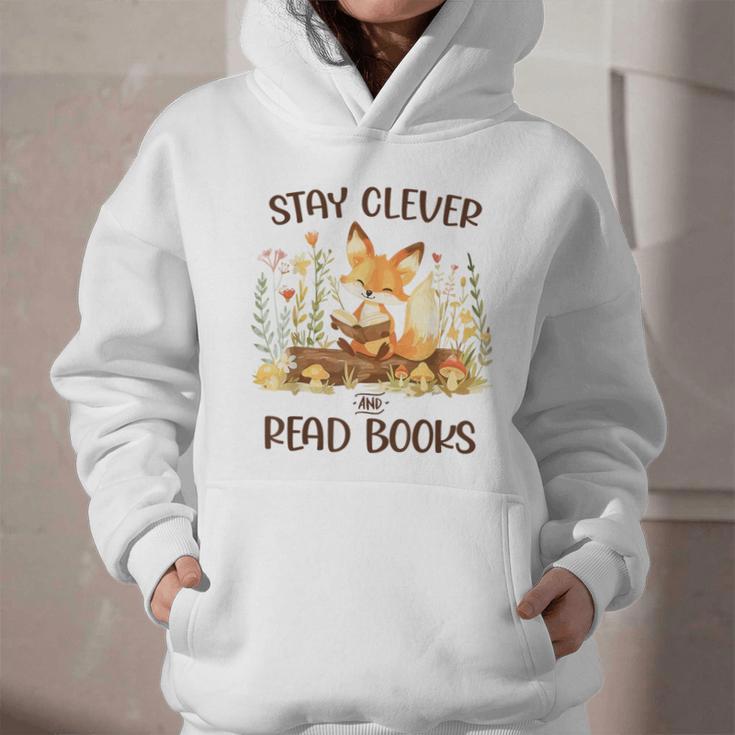 Cute Fox Stay Clever Read Books For Librarian Or Bookworm Graphic Youth Hoodie Cute Fox Stay Clever Read Books For Librarian Or Bookworm Graphic Youth Hoodie