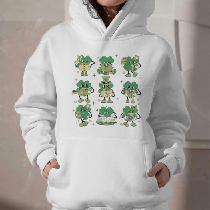 Cute Shamrock Reading Books St Patrick's Day Teacher Reading Graphic Youth Hoodie Cute Shamrock Reading Books St Patrick's Day Teacher Reading Graphic Youth Hoodie