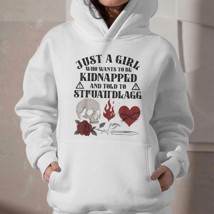 Dark Romance Smutt Book Merch Just A Good Girl STFUATTDLAGG Graphic Youth Hoodie