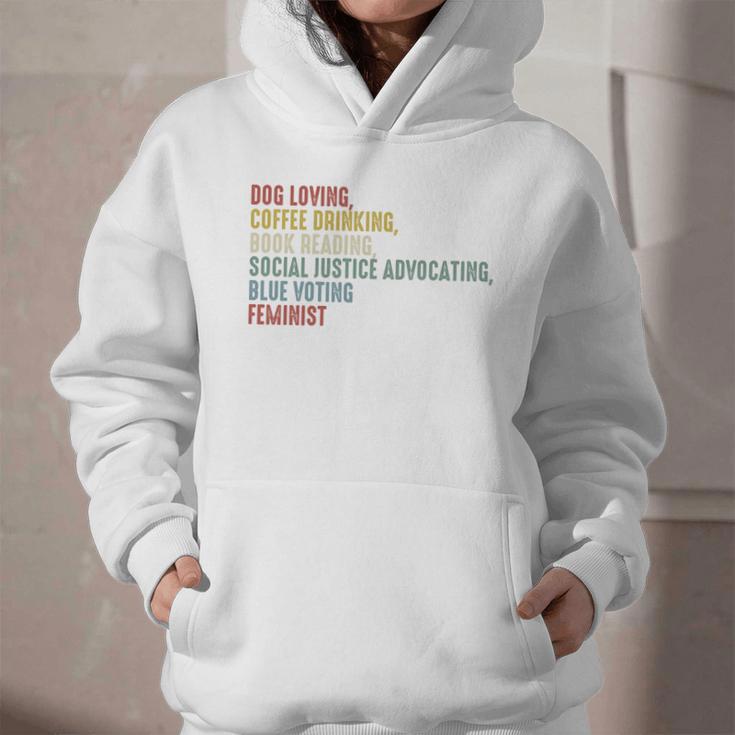 Dog Loving Coffee Drinking Book Reading Social Justice Graphic Youth Hoodie