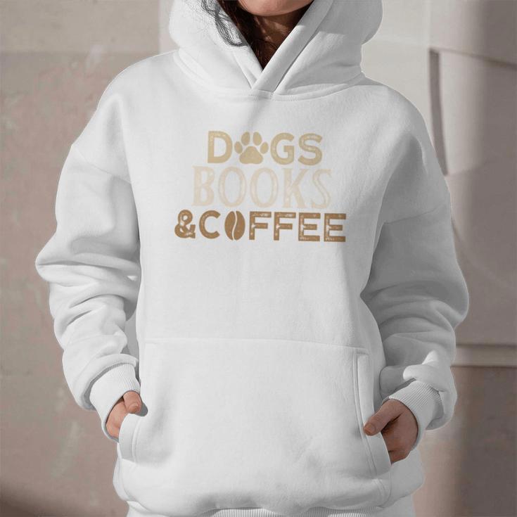 Dogs Books & Coffee Graphic Youth Hoodie