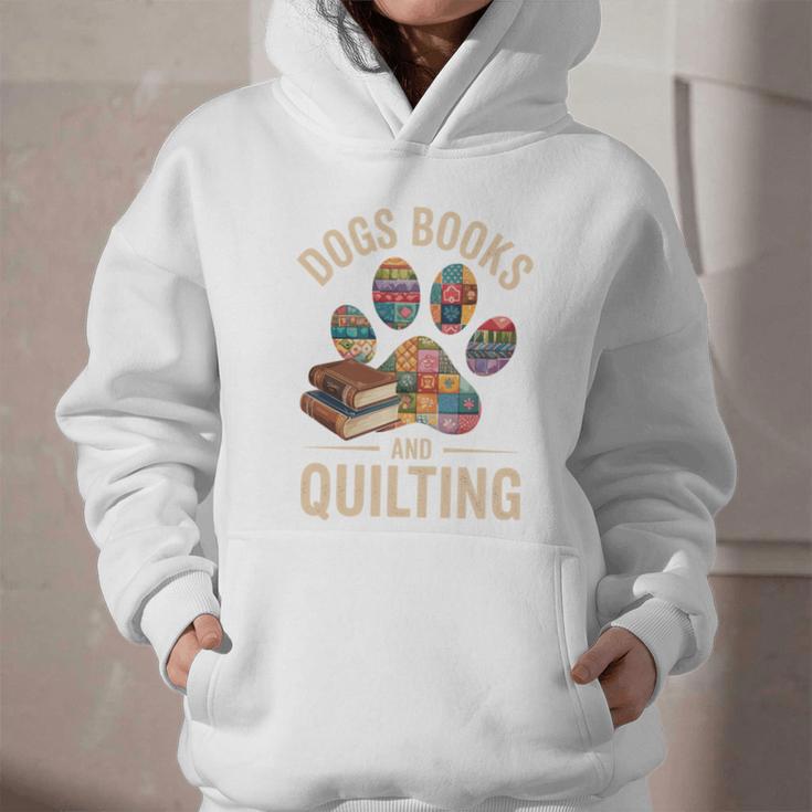 Dogs Books And Quilting Graphic Youth Hoodie Dogs Books And Quilting Graphic Youth Hoodie