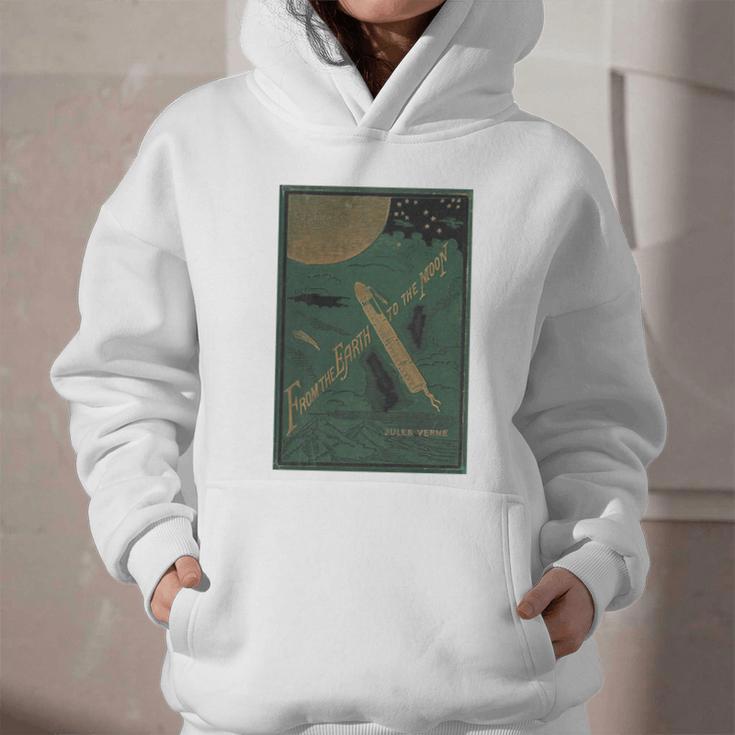 From The Earth To The Moon Book Cover 1874 Premium Graphic Youth Hoodie From The Earth To The Moon Book Cover 1874 Premium Graphic Youth Hoodie