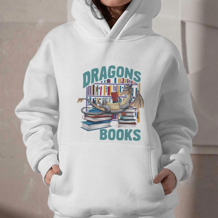 Easily Distracted By Dragons And Books Bookworm Graphic Youth Hoodie Easily Distracted By Dragons And Books Bookworm Graphic Youth Hoodie