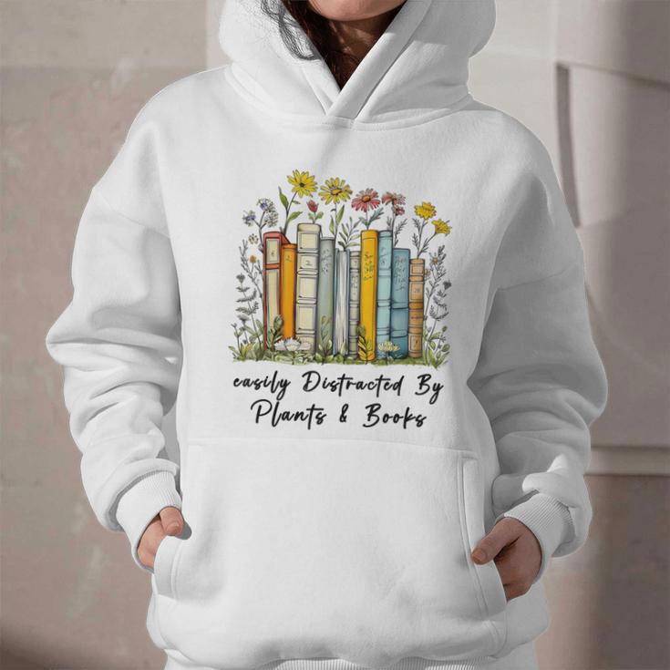 Easily Distracted By Plants And Books Bookworm Gardening Graphic Youth Hoodie Easily Distracted By Plants And Books Bookworm Gardening Graphic Youth Hoodie