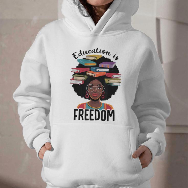 Education Is Freedom Teacher History Month Books Lover Graphic Youth Hoodie