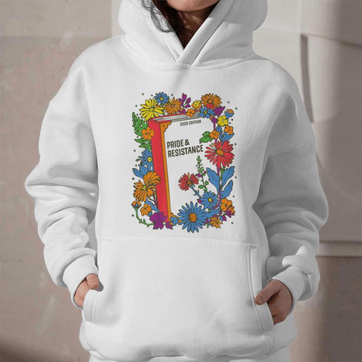 Equal Rights Book Flower Resist Feminist LGBTQ Floral Graphic Youth Hoodie