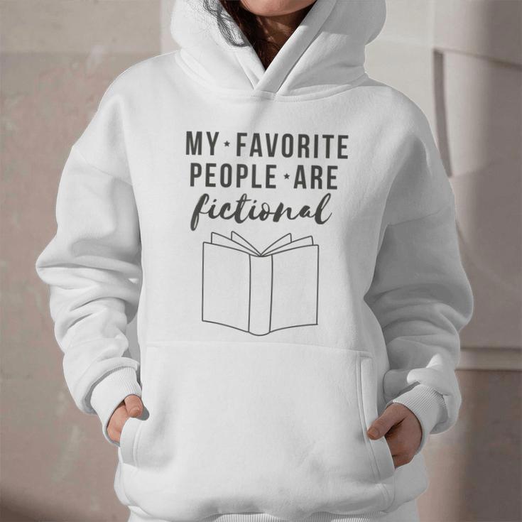 My Favorite People Are Fictional Book Reader Lover Graphic Youth Hoodie