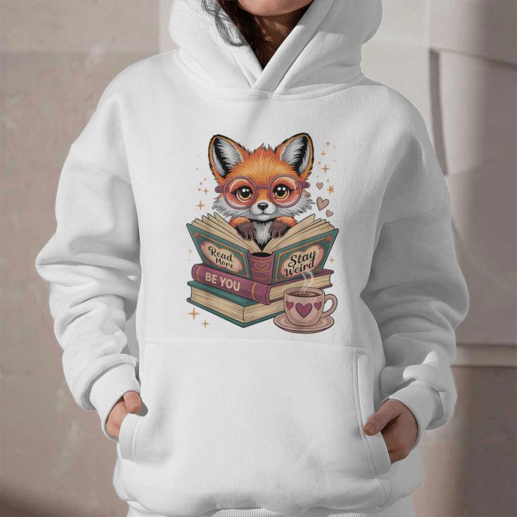 Fox Read Books Be Kind Stay Weird Reader Cute Nerd Bookworm Graphic Youth Hoodie Fox Read Books Be Kind Stay Weird Reader Cute Nerd Bookworm Graphic Youth Hoodie