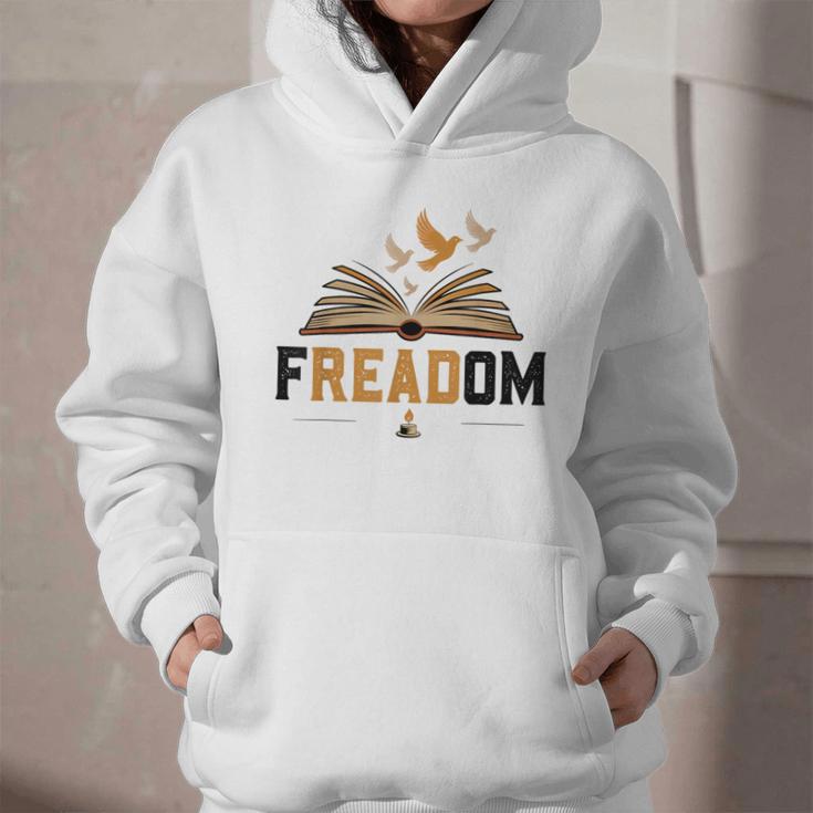 Freadom Anti Banned Books Lovers Reading Librarian Bookworm Graphic Youth Hoodie