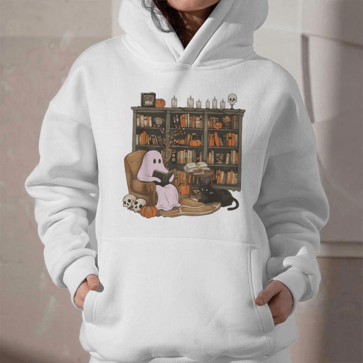 Ghost Reading Book Cat Lover Halloween Reading Enthusiast Graphic Youth Hoodie Ghost Reading Book Cat Lover Halloween Reading Enthusiast Graphic Youth Hoodie
