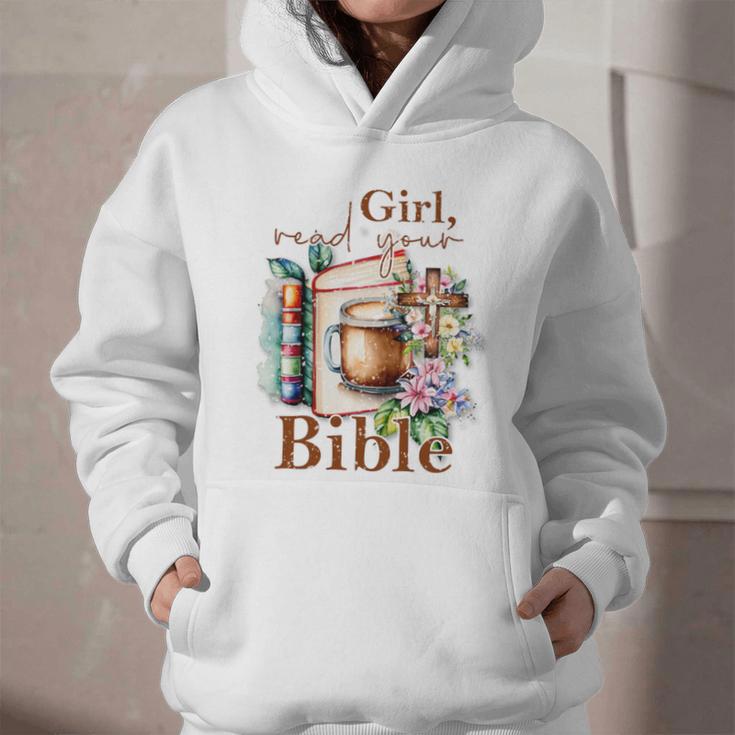 Girl Read Your Bible Christian Faith Jesus Book Graphic Youth Hoodie Girl Read Your Bible Christian Faith Jesus Book Graphic Youth Hoodie
