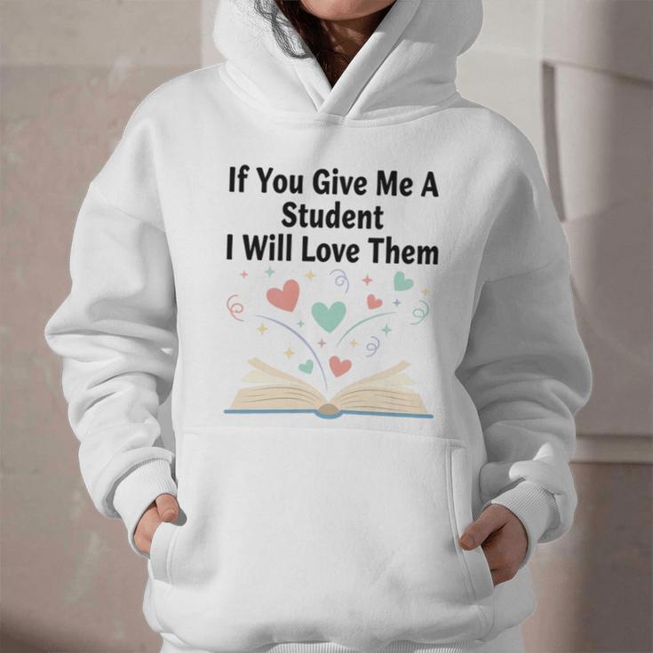 If You Give Me A Student I Will Love Them Book Magic Premium Tri-Blend Graphic Youth Hoodie