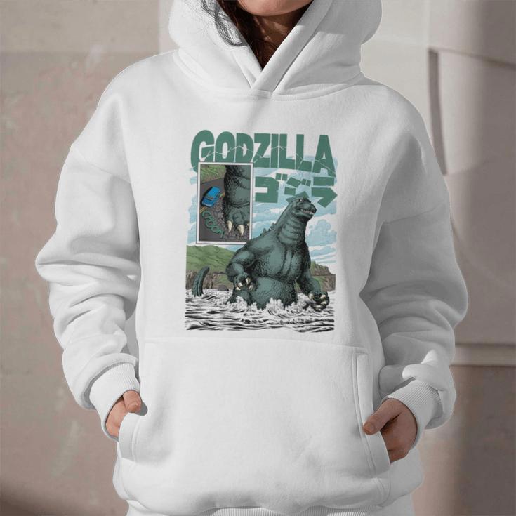 Godzilla Ocean Scene Comic Book Illustration Movie Monster Graphic Youth Hoodie