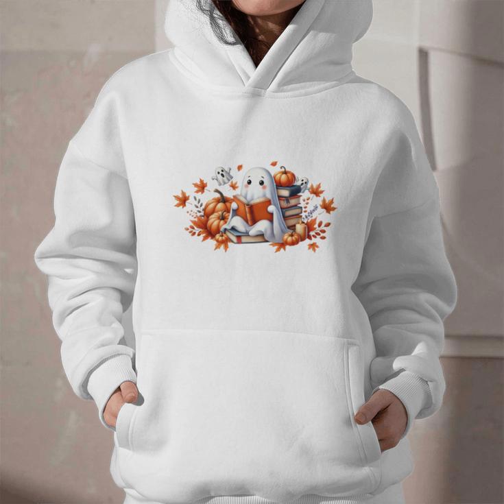 Halloween Book Lover Ghost Witch Books & Pumpkins Graphic Youth Hoodie Halloween Book Lover Ghost Witch Books & Pumpkins Graphic Youth Hoodie