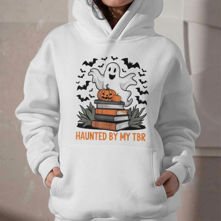 Haunted By My TBR Boo Halloween Book Lover Librarian Graphic Youth Hoodie