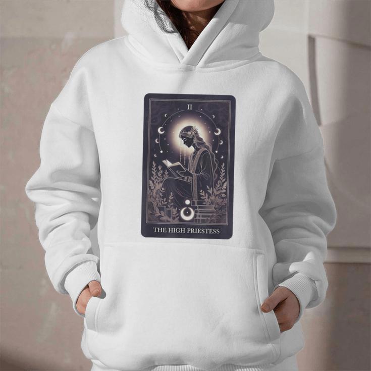 High Priestess Tarot Art Celestial Mystic Book Lover Graphic Youth Hoodie