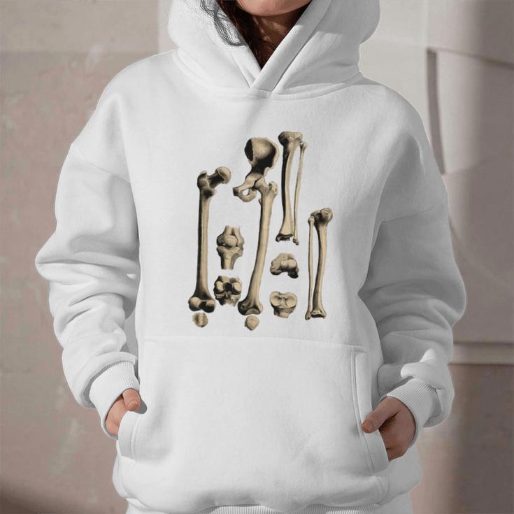 Hip And Leg Bones Book Print Vintage Human Bones Graphic Youth Hoodie