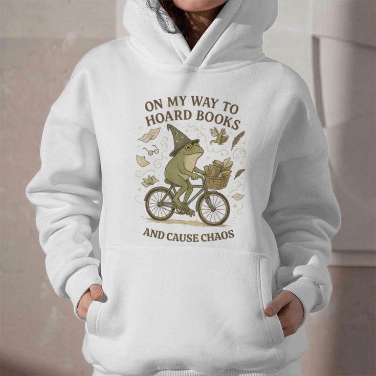 On My Way To Hoard Books And Cause Chaos Tom Foolery Graphic Youth Hoodie On My Way To Hoard Books And Cause Chaos Tom Foolery Graphic Youth Hoodie